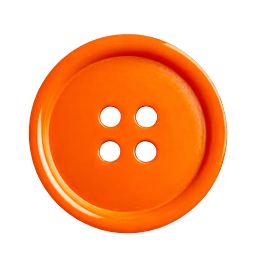 An orange button